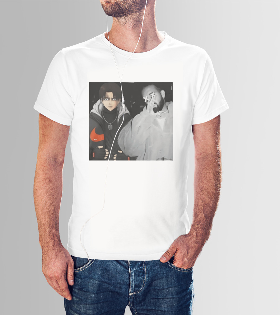 Levi Ackerman Nike Puffer Jacket Drake Crossover Fashion T-Shirt