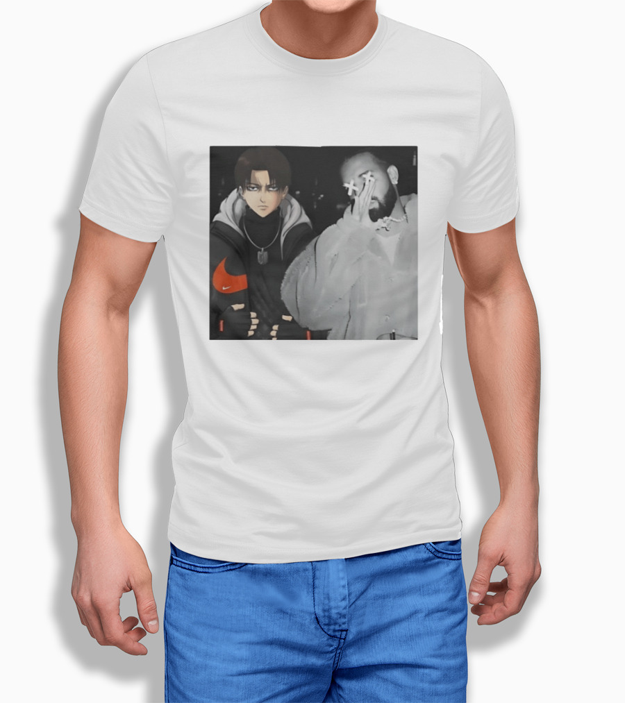 Levi Ackerman Nike Puffer Jacket Drake Crossover Fashion T-Shirt