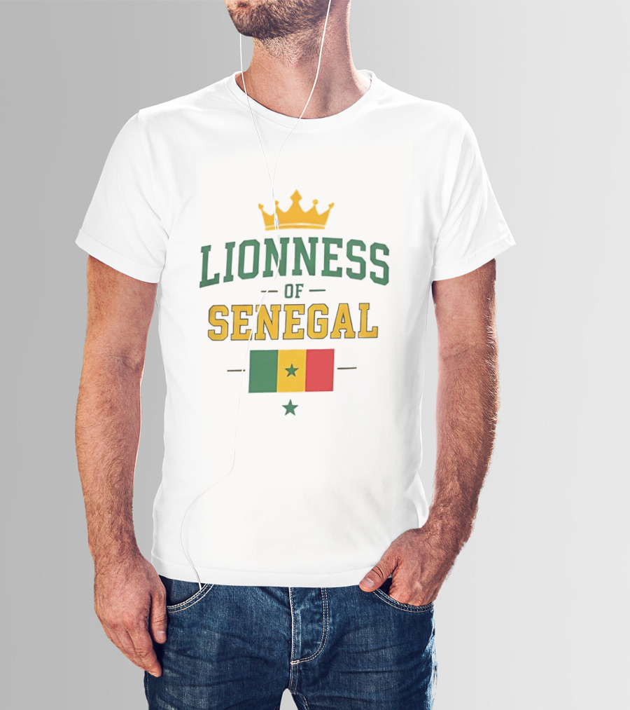 Lioness Of Senegal Flag Crown National T-Shirt