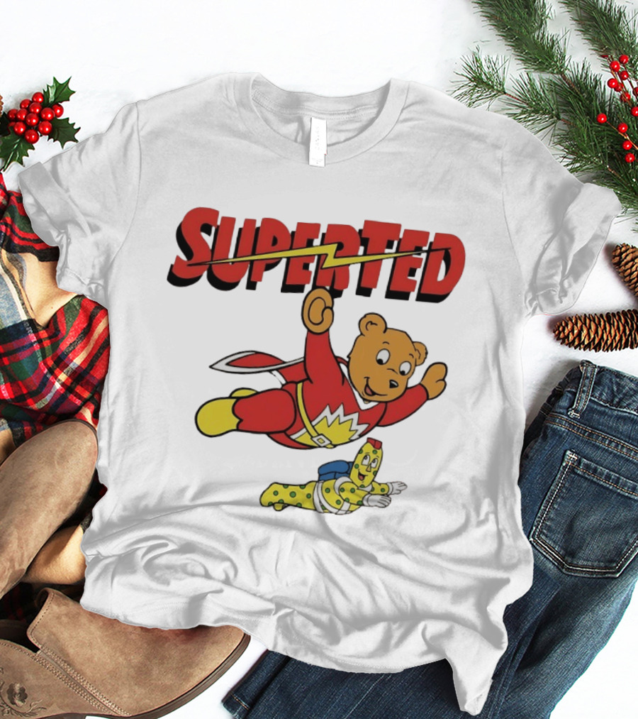 Superted And Spot 80s Cartoon British Animation Flying Characters T-Shirt