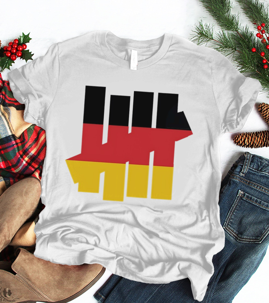 Germany Flag Undefeated Tally Marks Black Red Gold T-Shirt