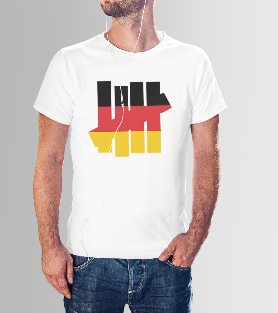 Germany Flag Undefeated Tally Marks Black Red Gold T-Shirt