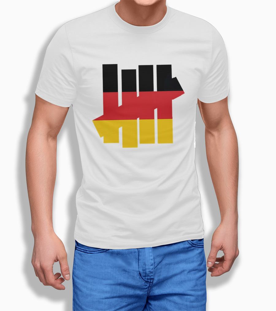 Germany Flag Undefeated Tally Marks Black Red Gold T-Shirt