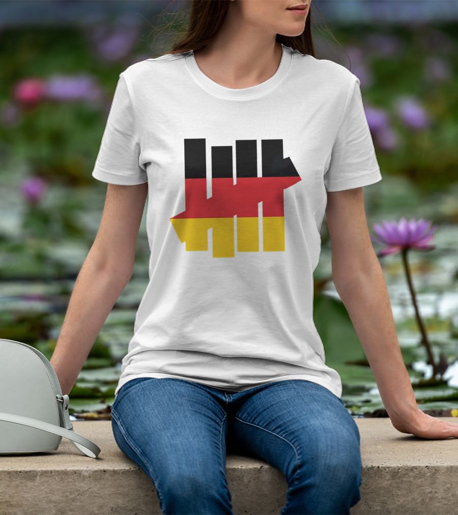 Germany Flag Undefeated Tally Marks Black Red Gold T-Shirt