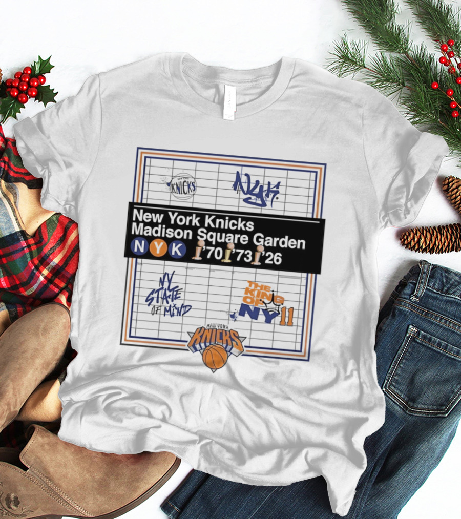 New York Knicks Madison Square Garden 1970 1973 2026 NY State Of Mind T-Shirt