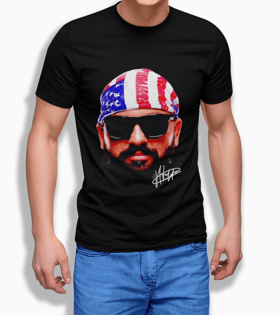 Josh Hokit American Flag Bandana UFC Signature T-Shirt