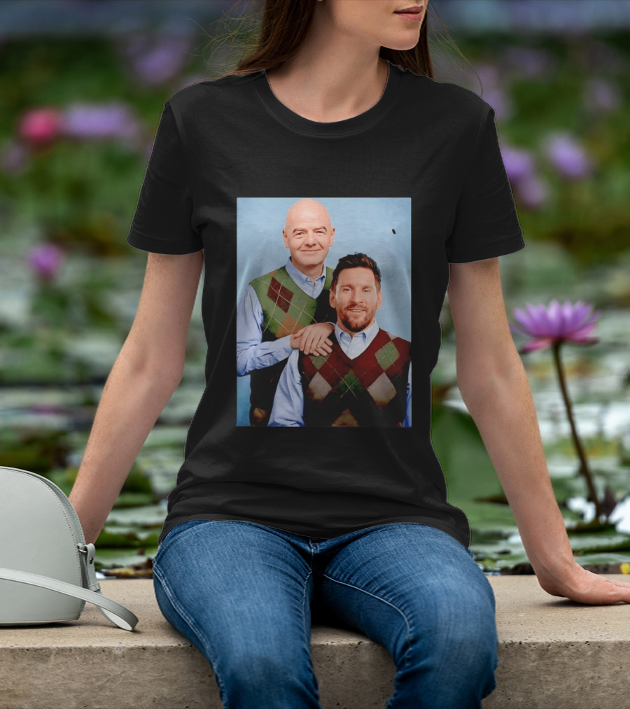 Lionel Messi And Gianni Infantino Step Brothers Movie Style Sweater Vest Image T-Shirt