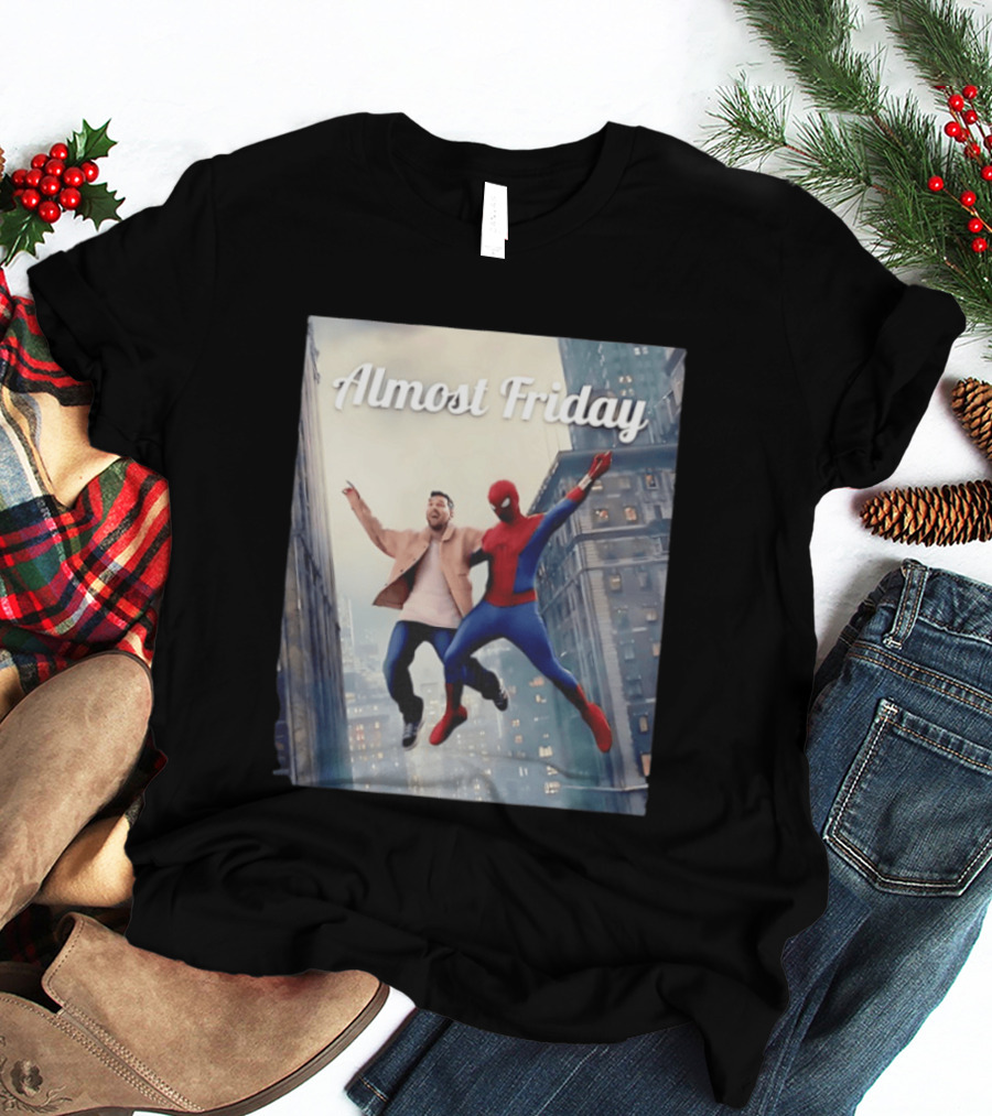 Almost Friday Lionel Messi Spider Man Cityscape Adventure T-Shirt