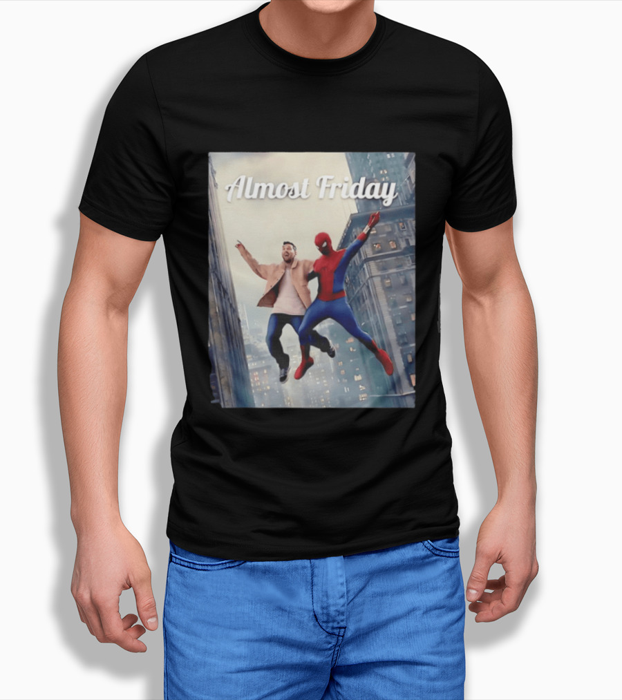 Almost Friday Lionel Messi Spider Man Cityscape Adventure T-Shirt