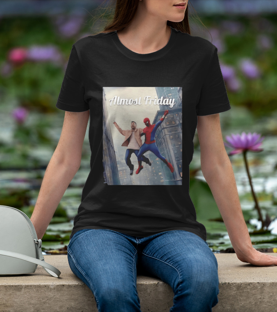 Almost Friday Lionel Messi Spider Man Cityscape Adventure T-Shirt
