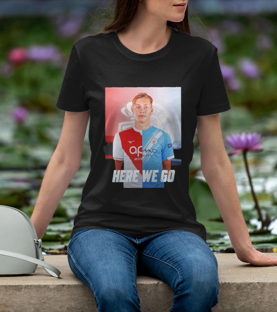 Mathys Detourbet Manchester City AS Monaco Transfer Here We Go T-Shirt