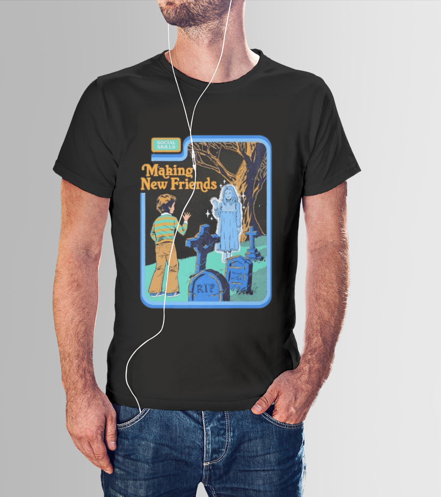 Social Skills Making New Friends Ghost RIP T-Shirt