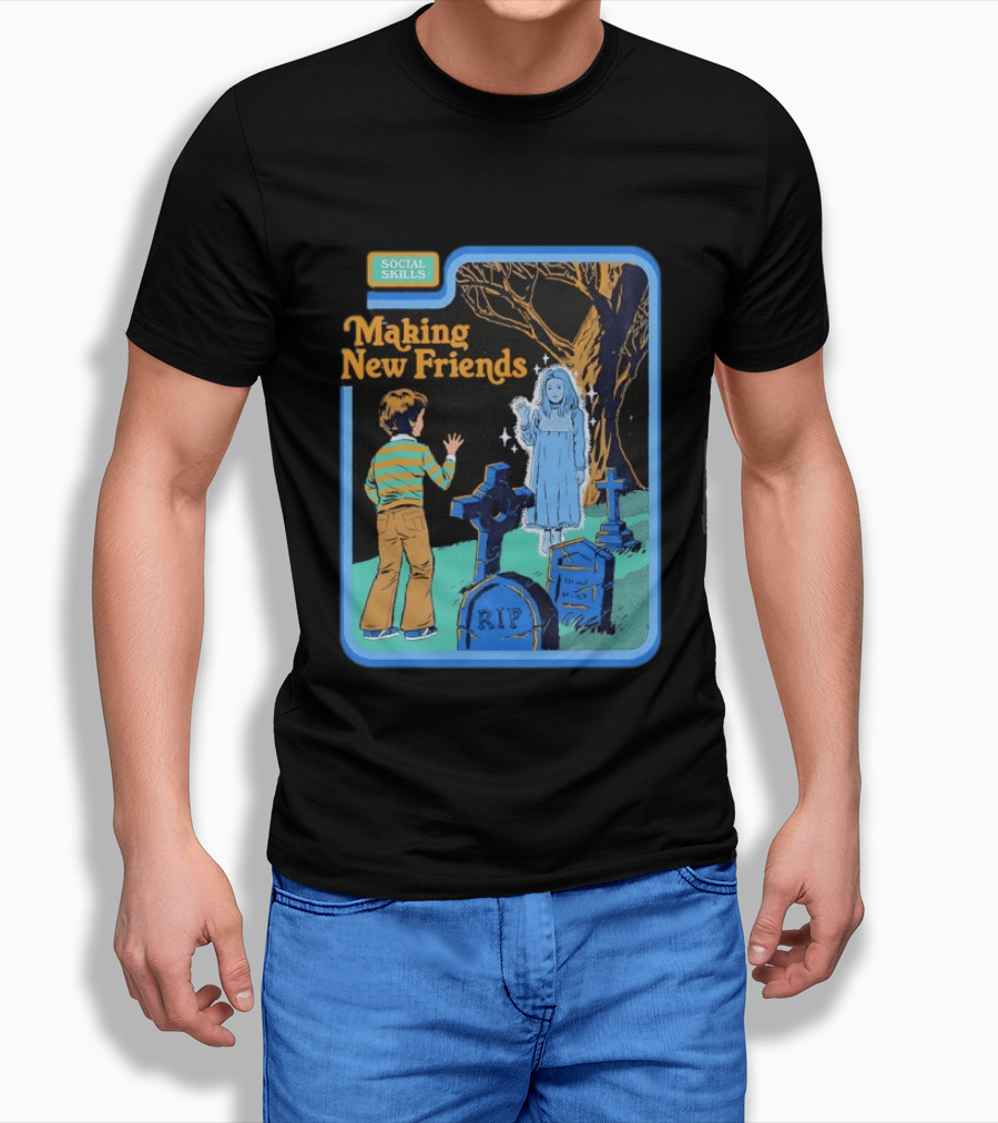 Social Skills Making New Friends Ghost RIP T-Shirt