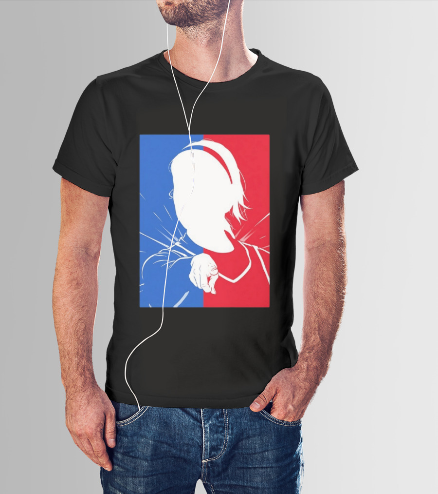 Sophie Cunningham Indiana Fever WNBA Player Silhouette Blue Red T-Shirt