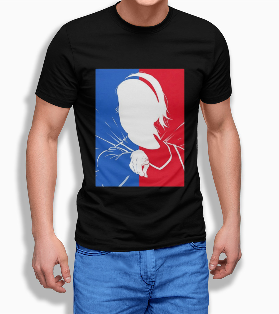 Sophie Cunningham Indiana Fever WNBA Player Silhouette Blue Red T-Shirt