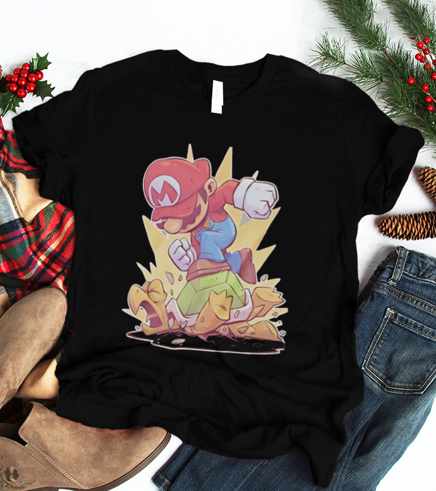 Super Mario Koopa Troopa Smash Stomp Action T-Shirt