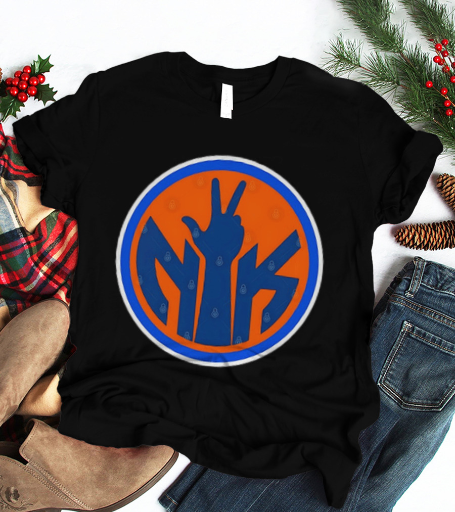 New York Knicks NK Hand Sign Peace Gesture NBA Fan T-Shirt