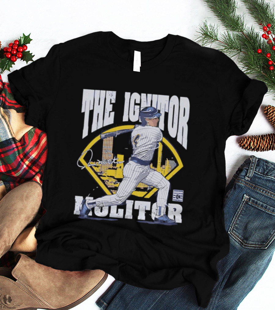 Paul Molitor The Ignitor Milwaukee Brewers HOF Baseball Legend T-Shirt