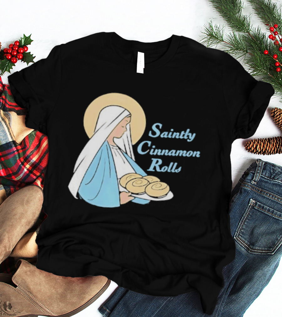 Saintly Cinnamon Roll Angelic Pastry Delight T-Shirt