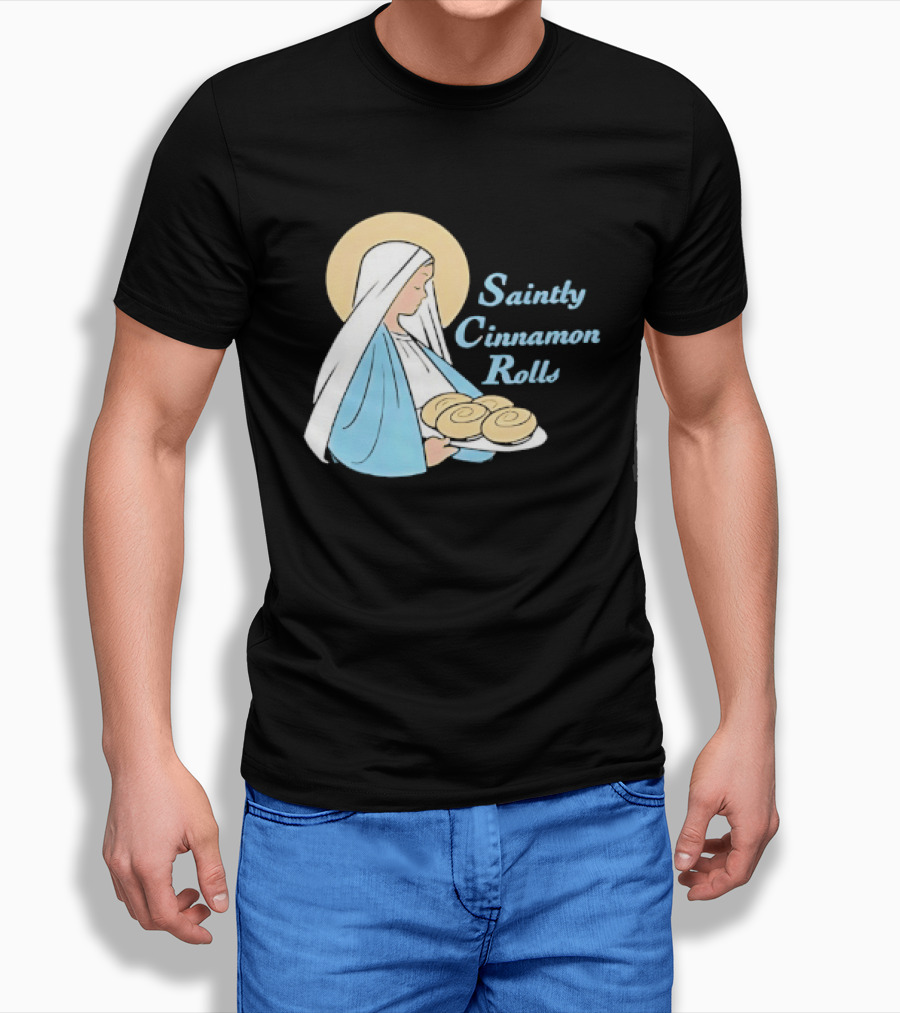Saintly Cinnamon Roll Angelic Pastry Delight T-Shirt