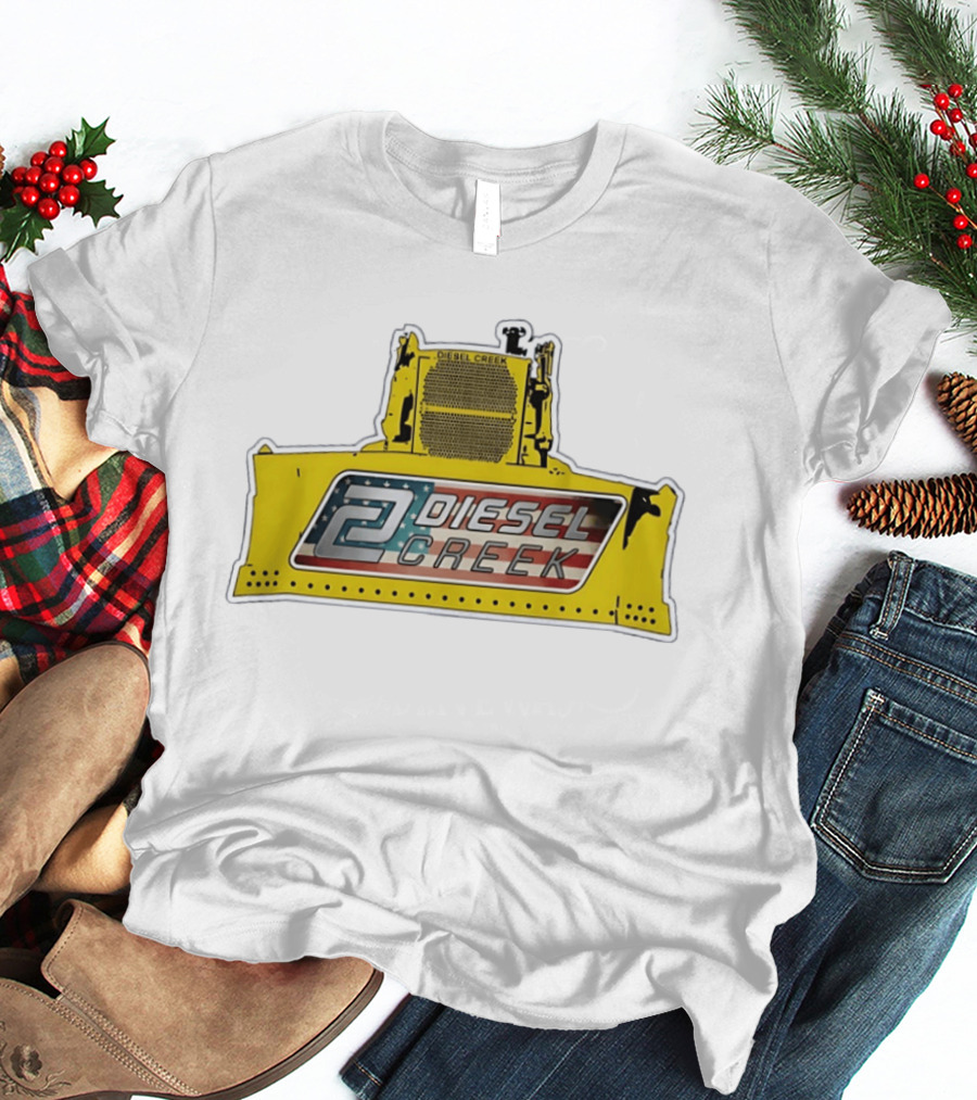 Diesel Creek 46A Dozer Iconic American Flag T-Shirt