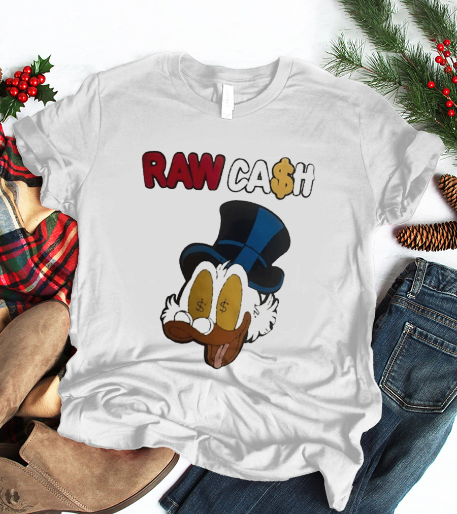 RAW CA$H Duck Eyes Dollar Sign Hat T-Shirt