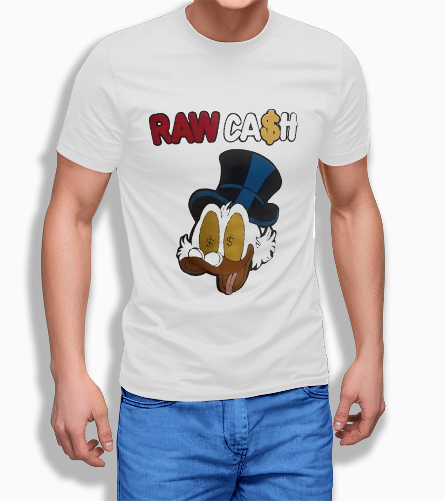 RAW CA$H Duck Eyes Dollar Sign Hat T-Shirt