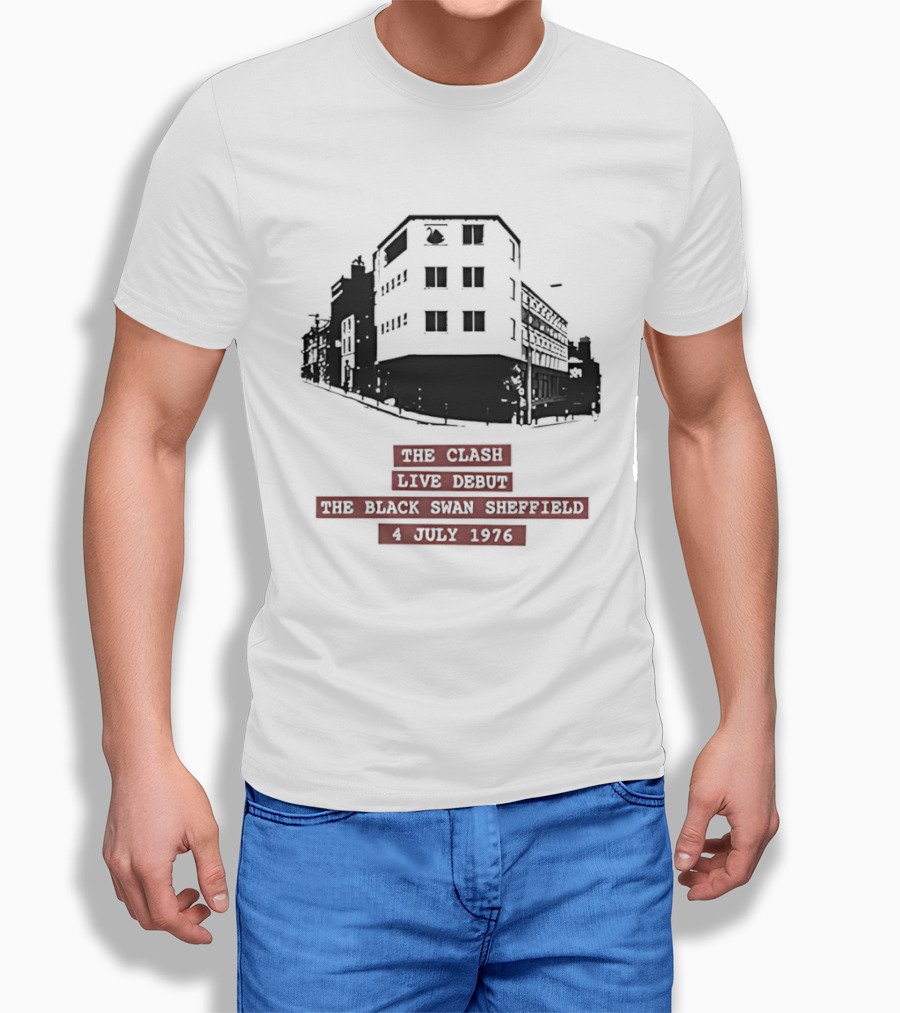 The Clash Live Debut Black Swan Sheffield July 4 1976 Vintage Concert Event T-Shirt