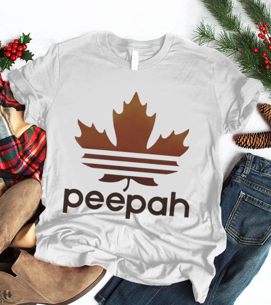 Leaf Peepah Autumn Maple Adidas Parody Peepah T-Shirt
