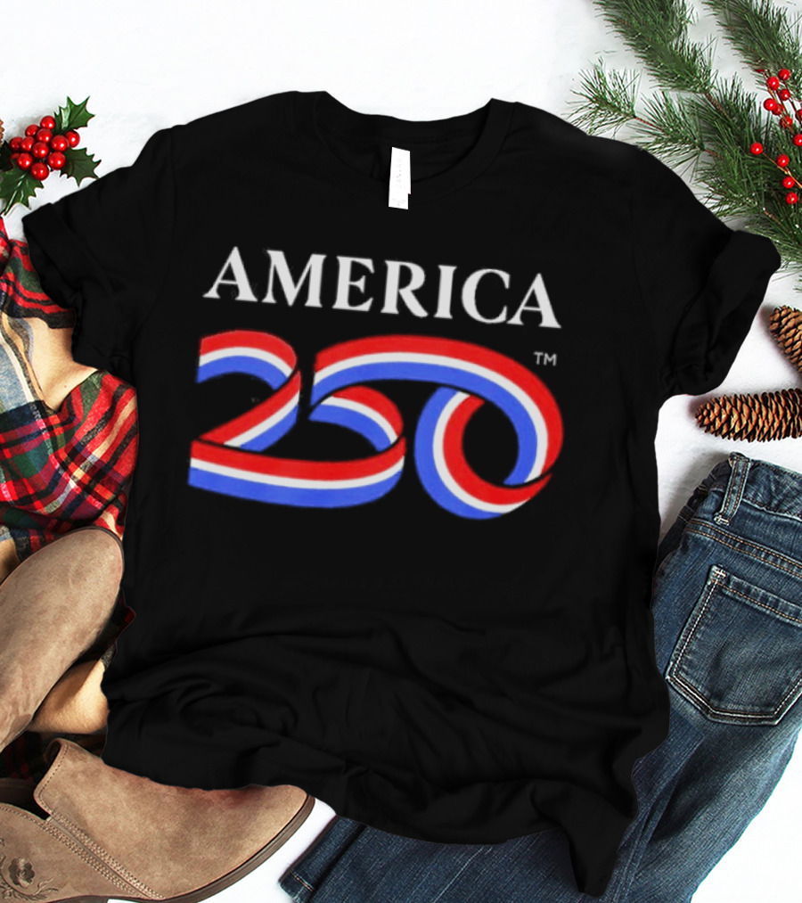 AMERICA 250 Patriotic Celebration Red White Blue T-Shirt
