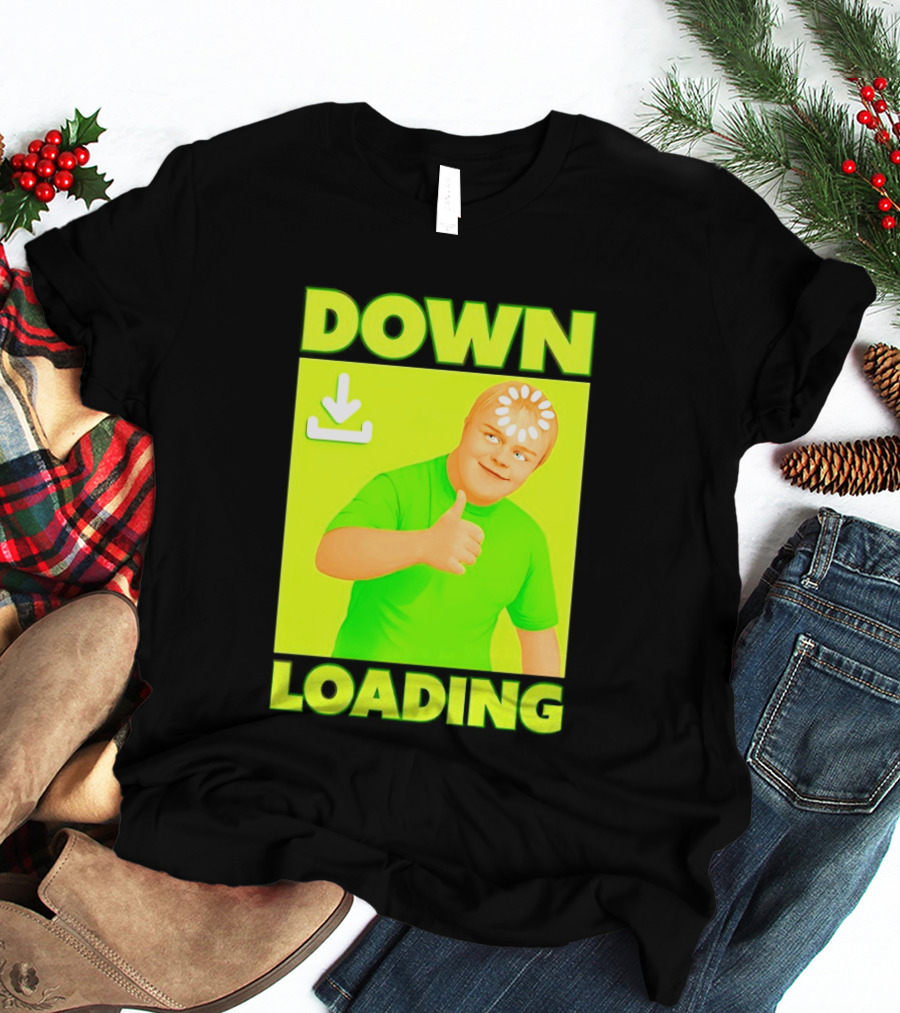 Down Loading Thumbs Up Meme Humorous Internet Guy T-Shirt