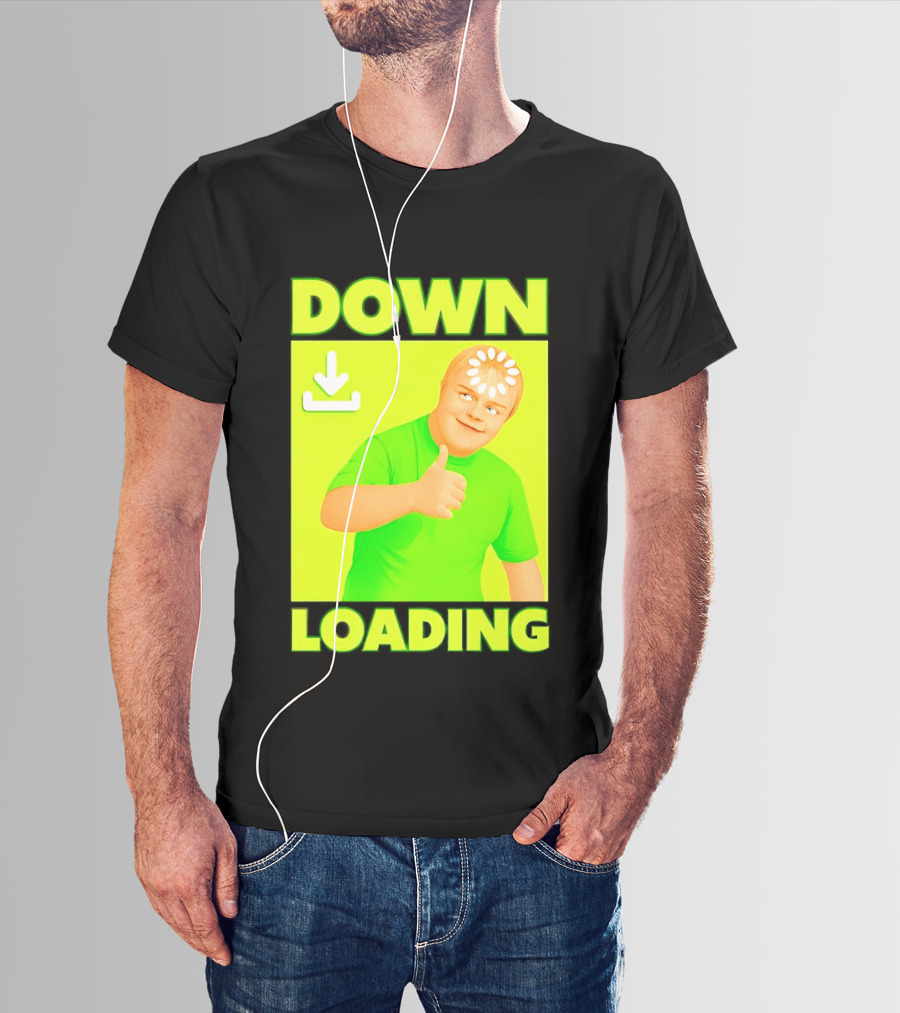Down Loading Thumbs Up Meme Humorous Internet Guy T-Shirt