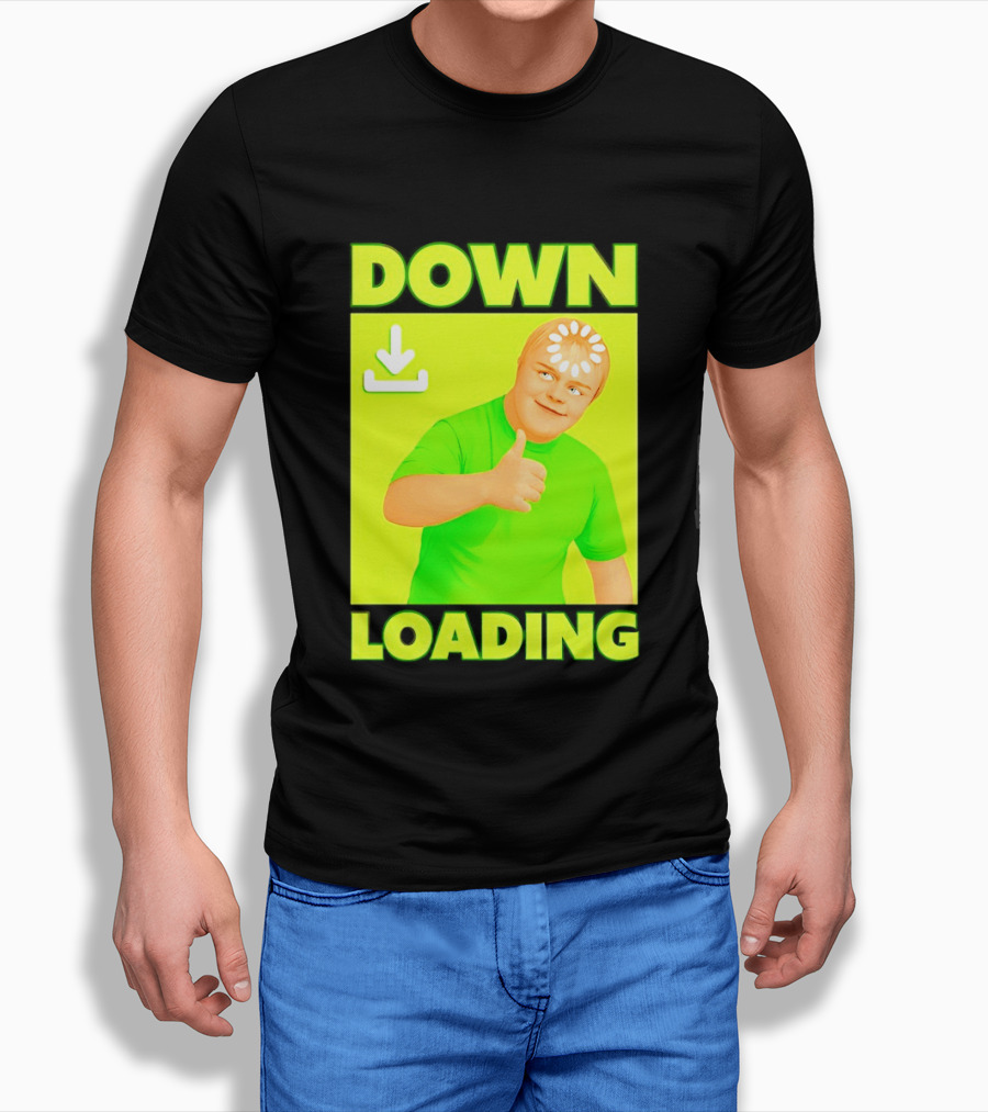Down Loading Thumbs Up Meme Humorous Internet Guy T-Shirt