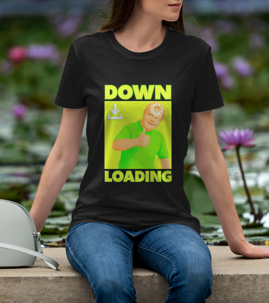 Down Loading Thumbs Up Meme Humorous Internet Guy T-Shirt