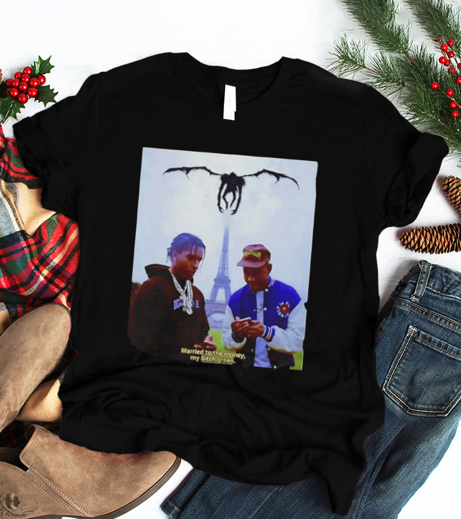 ASAP Rocky Tyler The Creator Eiffel Tower Married To The Money My Bitch Green T-Shirt