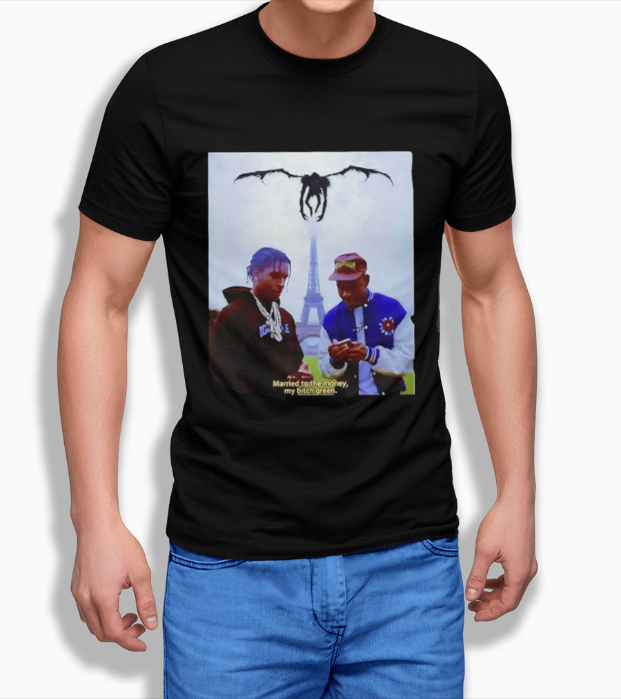 ASAP Rocky Tyler The Creator Eiffel Tower Married To The Money My Bitch Green T-Shirt