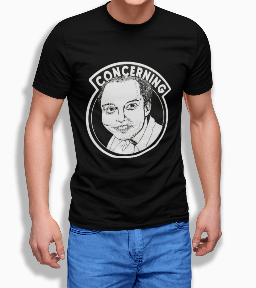 Concerning Elon Musk Meme Face Tesla Twitter T-Shirt