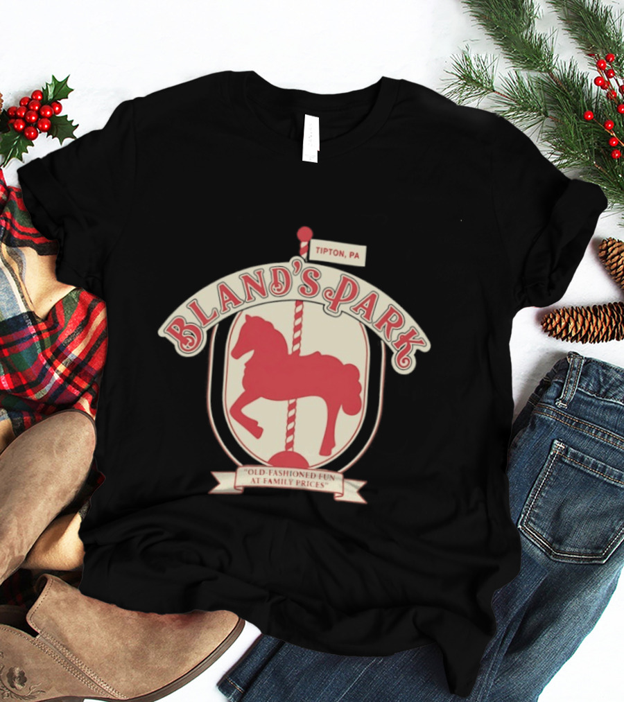 Bland's Park Tipton PA Old Fashioned Carousel Horse Family Prices Fun T-Shirt