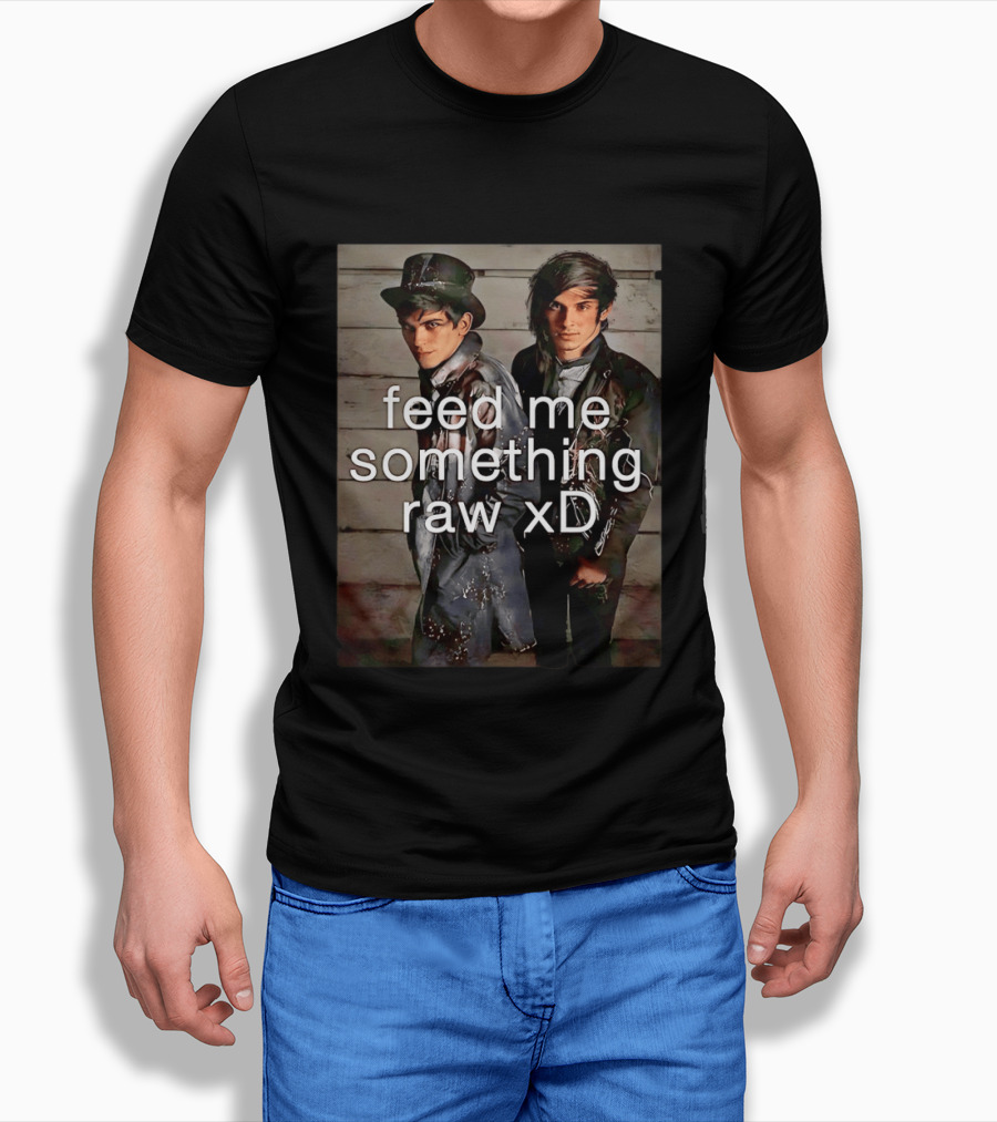 Feed Me Something Raw XD Goth Vampire Duo Steampunk T-Shirt