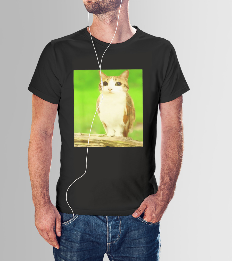 Cat Owl Hybrid Animal Mashup Creature Fusion T-Shirt
