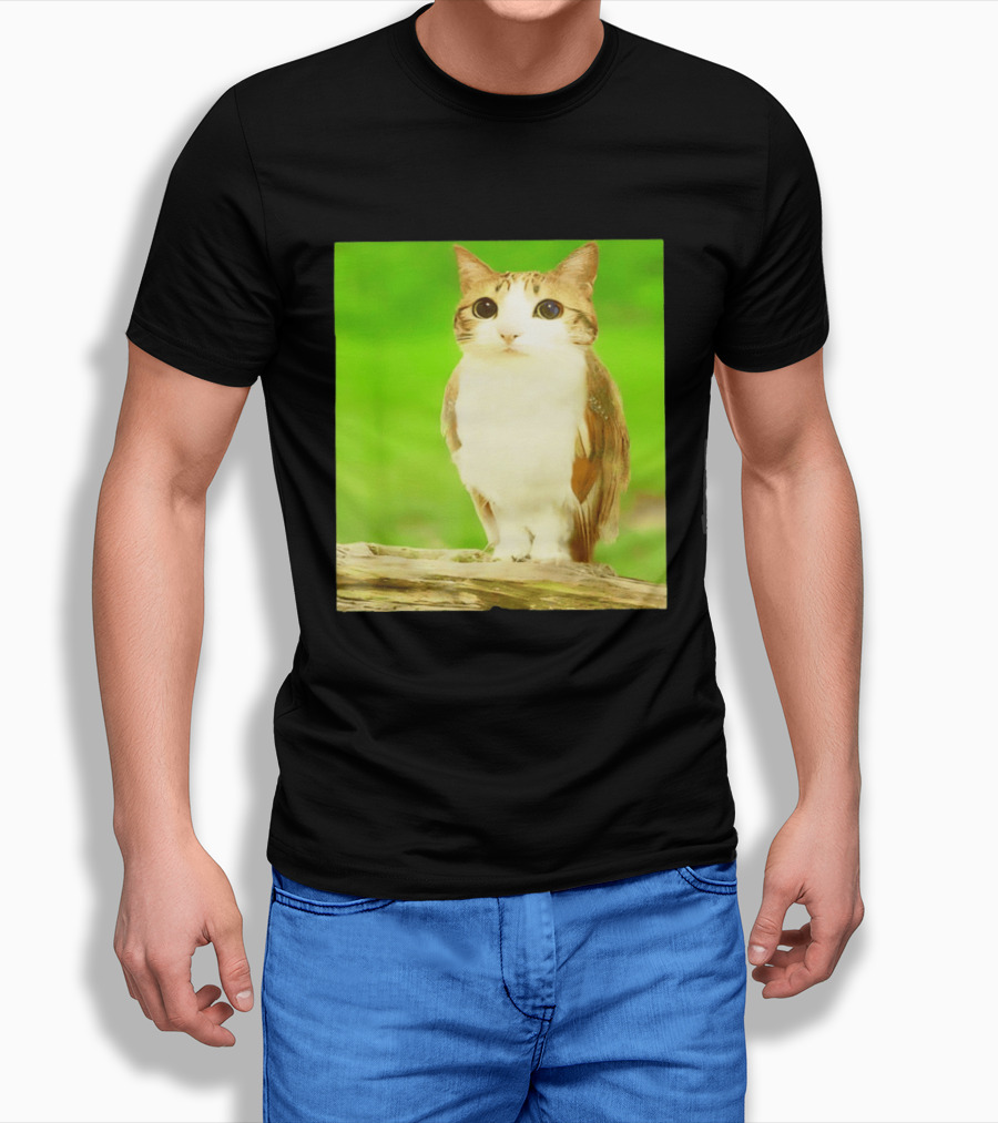 Cat Owl Hybrid Animal Mashup Creature Fusion T-Shirt