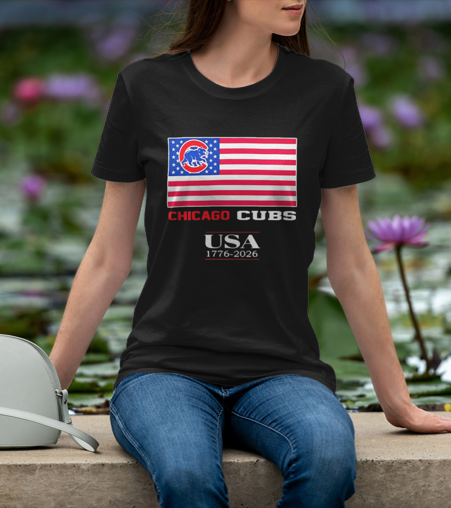 Chicago Cubs USA Flag 1776 2026 Celebration T-Shirt