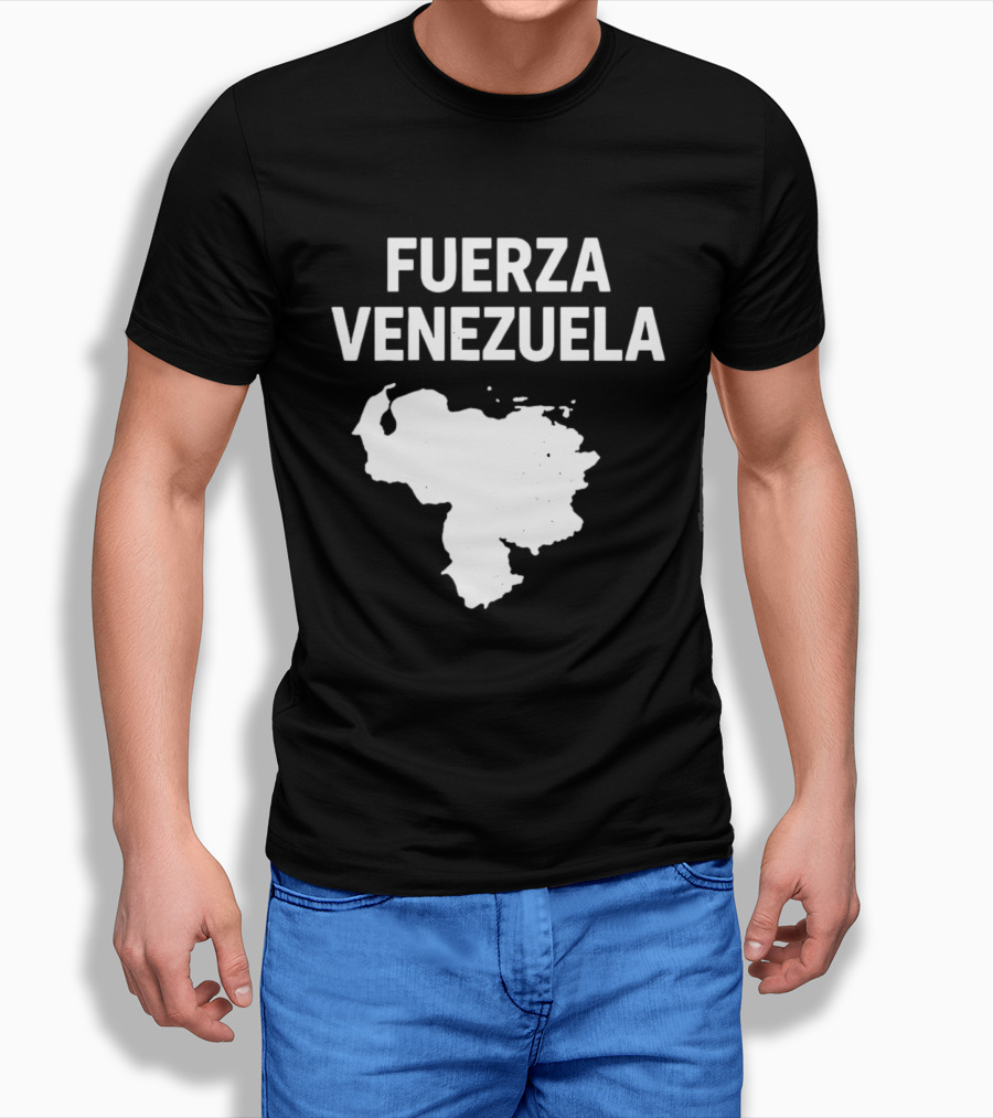 Fuerza Venezuela Map Silhouette Strength Message T-Shirt