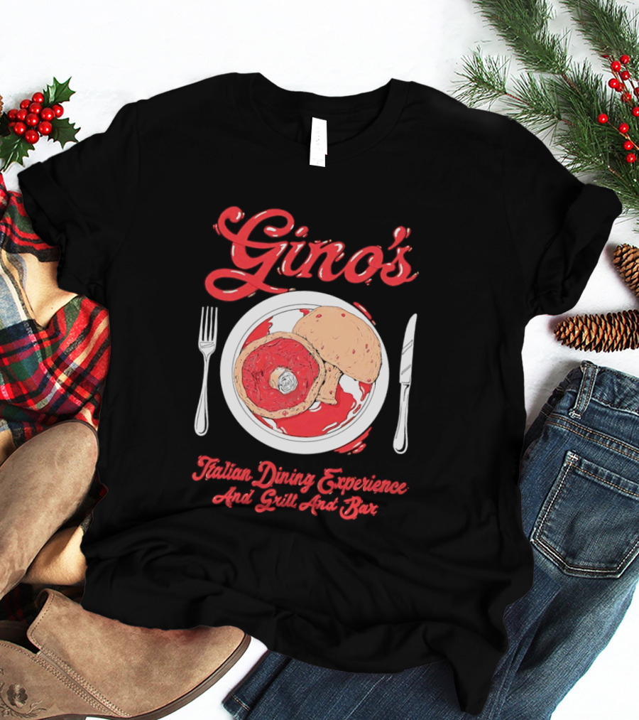 Gino's Italian Dining Experience And Grill And Bar Food Plate T-Shirt