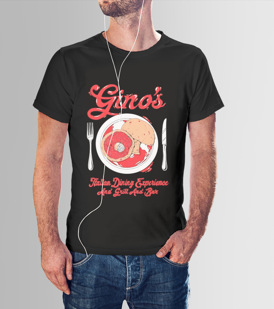 Gino's Italian Dining Experience And Grill And Bar Food Plate T-Shirt