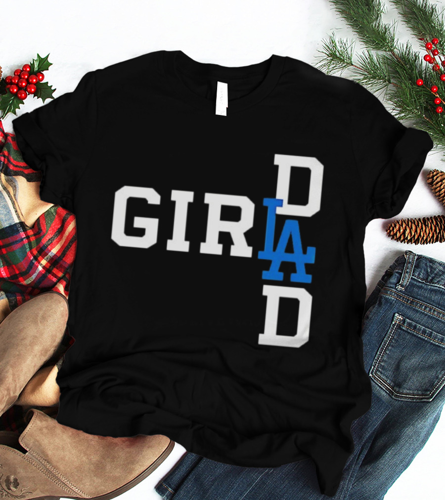 Los Angeles Dodgers MLB Girl Dad Baseball T-Shirt