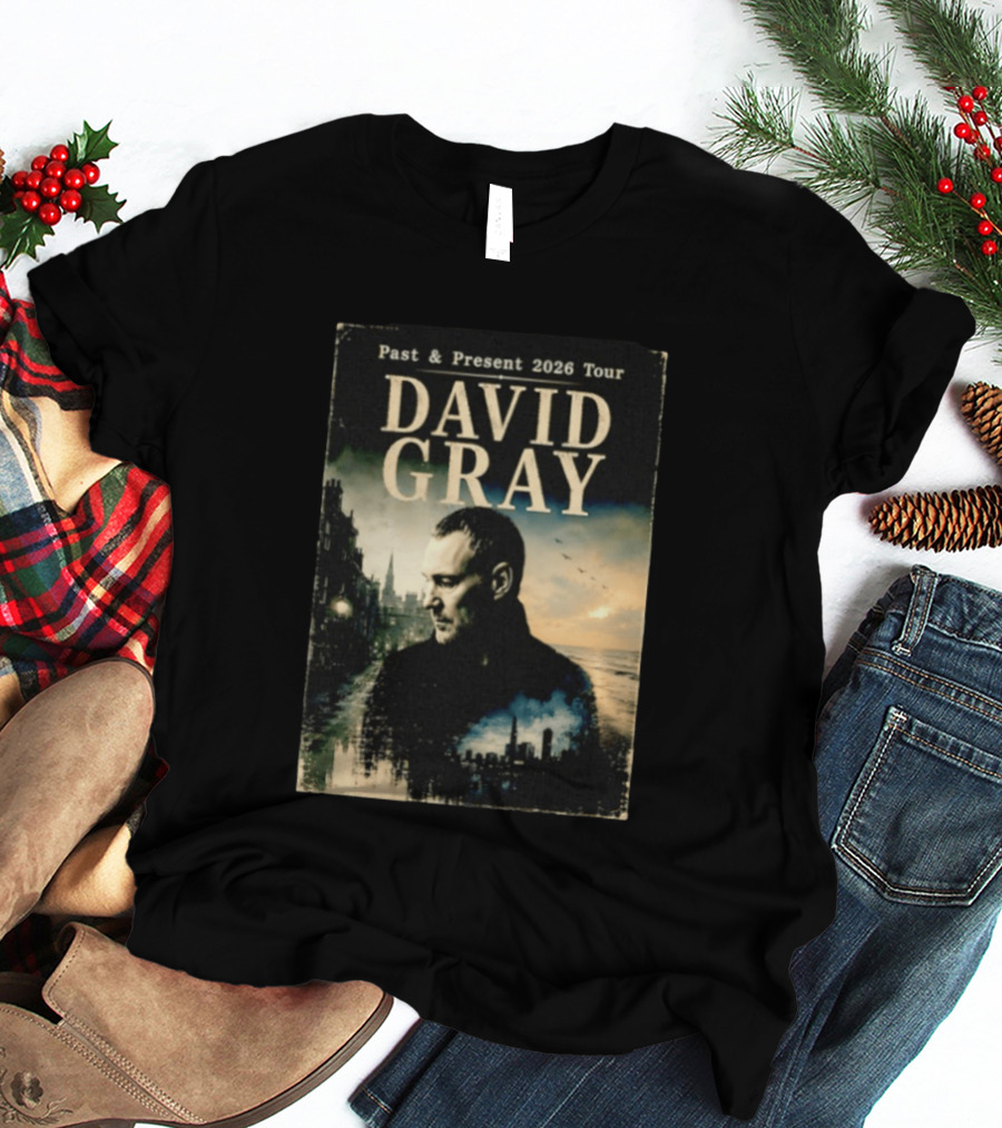David Gray Past And Present 2026 Tour Cityscape T-Shirt