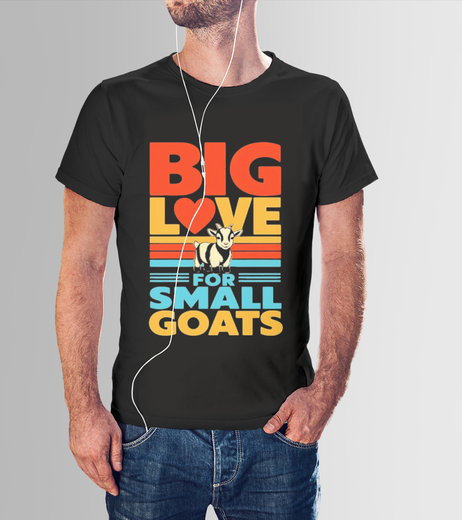 Big Love Heart For Small Goats Cute Animal T-Shirt