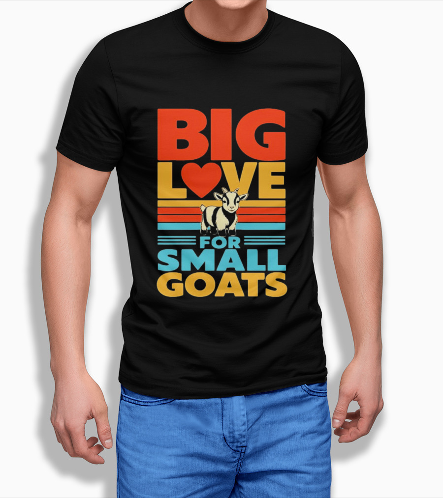 Big Love Heart For Small Goats Cute Animal T-Shirt