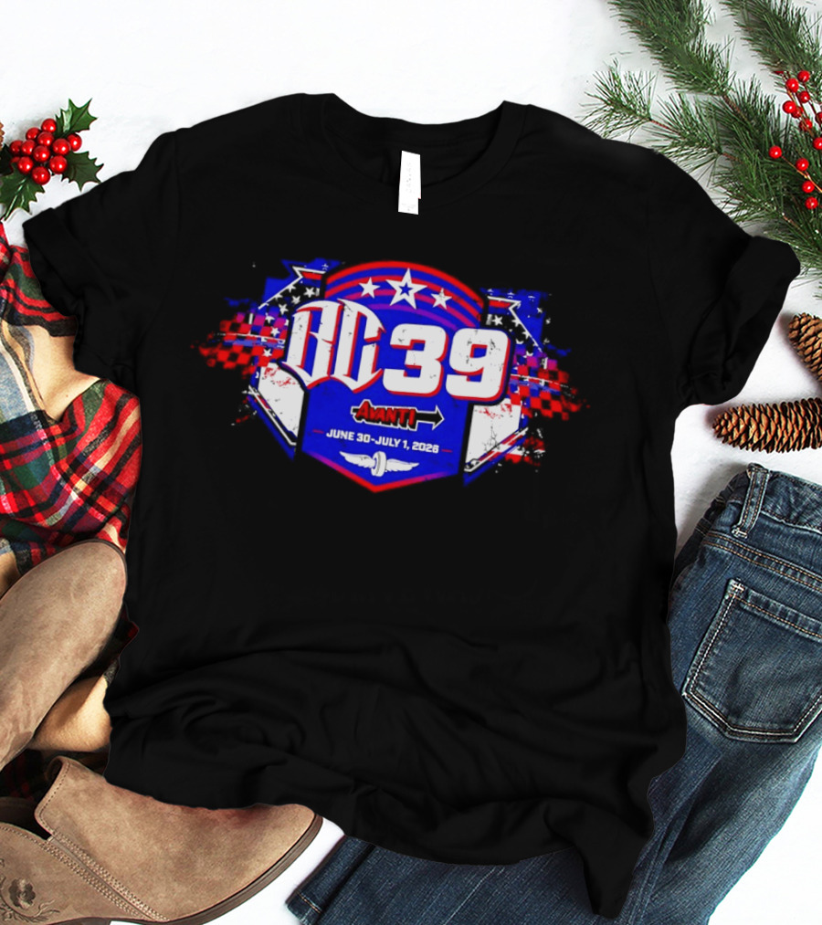 DC 39 Avanti Racing Event June 30 July 1 2026 Checkered Flags Stars Wings T-Shirt